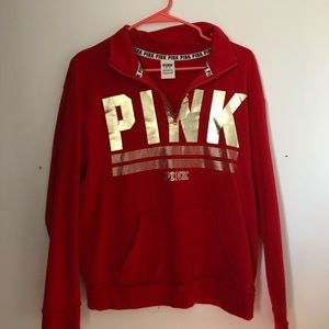 Red and gold Pink Victoria’s Secret half zip